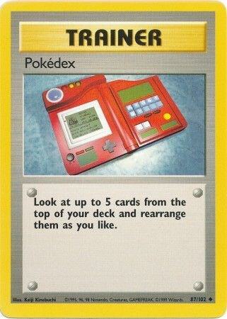 Pokémon trading card featuring a Pokédex trainer item