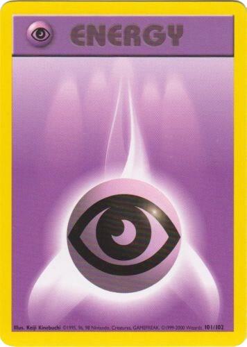 Card with an eye symbol on a purple background