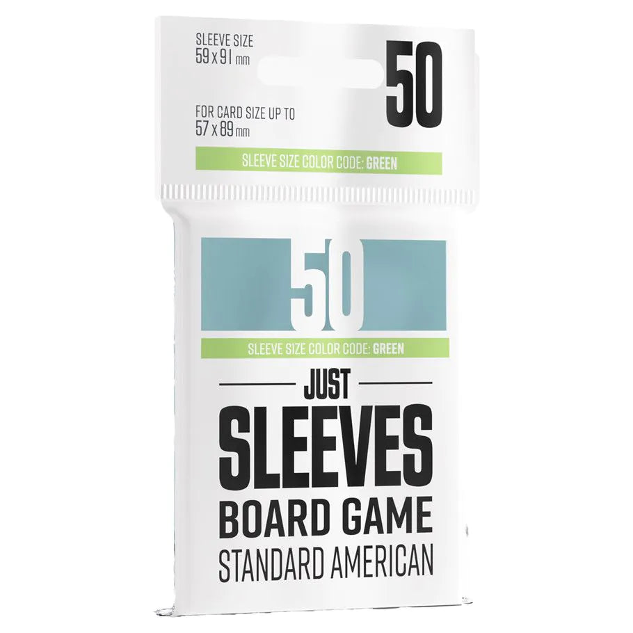 Gamegenic Just Sleeves: Board Game Standard American — 62×94mm (50ct)