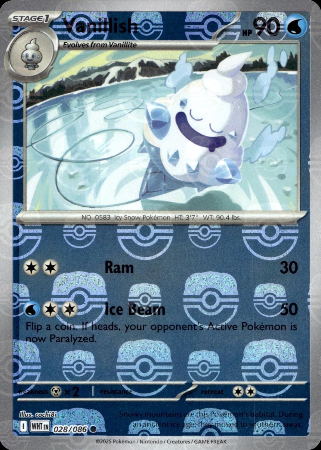 Vanillish (Master Ball Pattern) - 028/086 - SV: White Flare